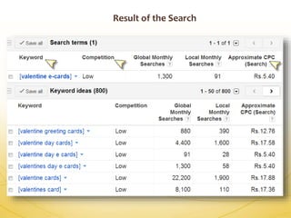 Result of the Search
 