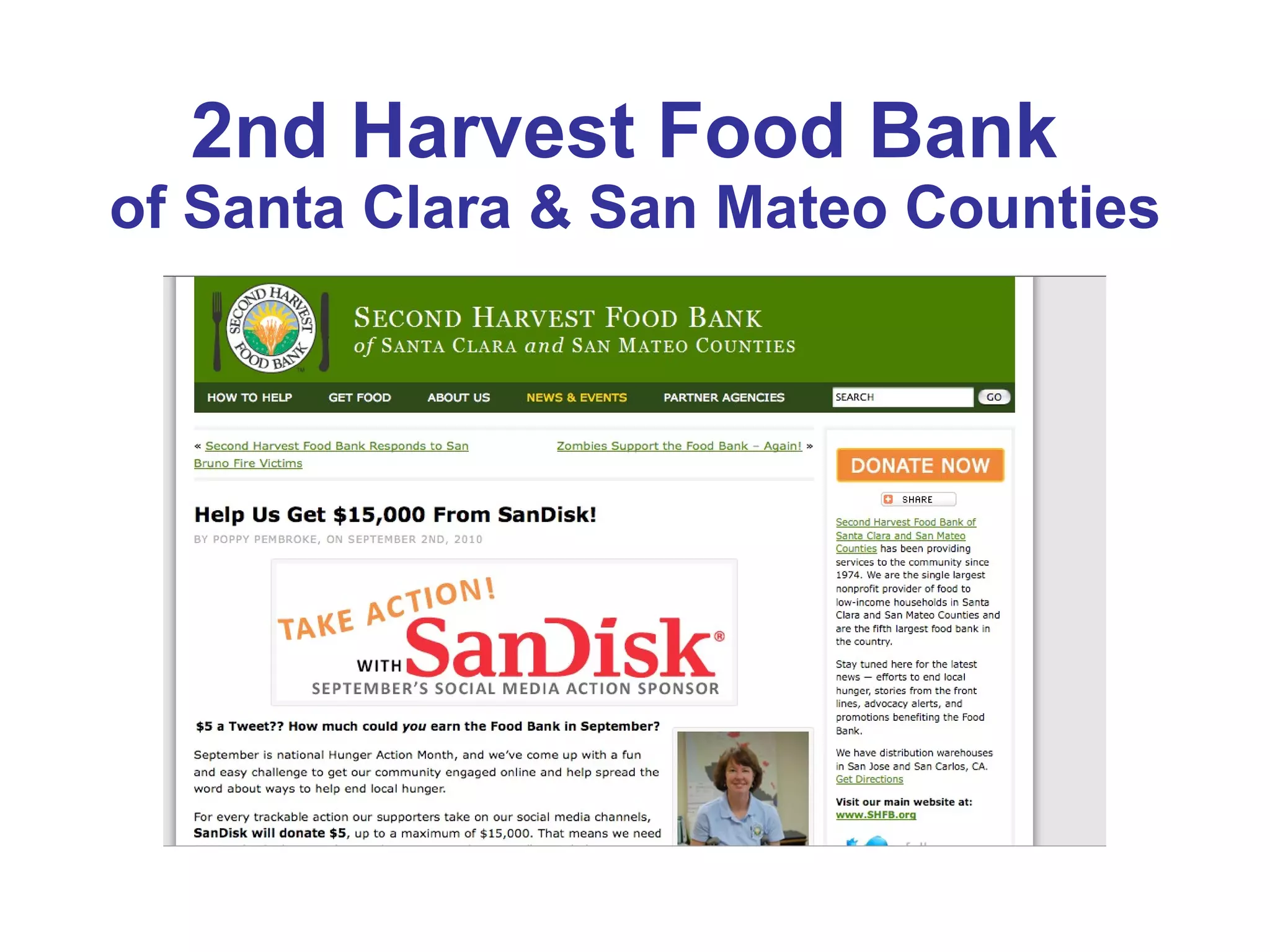 2nd Harvest Food Bank  of Santa Clara & San Mateo Counties 