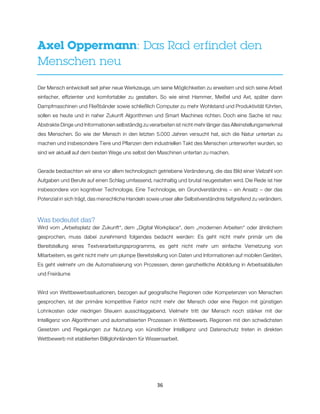 36
Axel Oppermann: Das Rad erfindet den
Menschen neu
Der Mensch entwickelt seit jeher neue Werkzeuge, um seine Möglichkeit...
