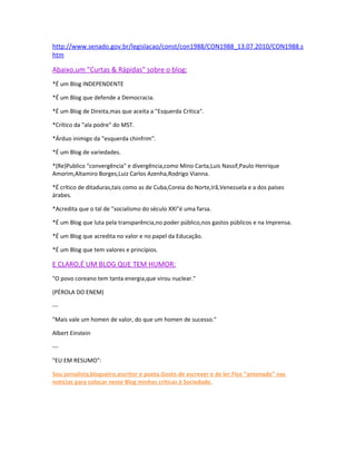 Apresentação do Blog