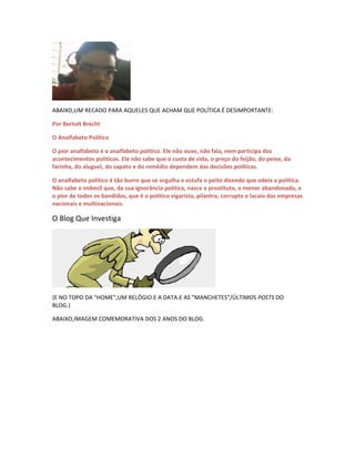 Apresentação do Blog