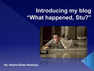 Introducing my blog
“What happened, Stu?”
By: Natalia Ñañez Restrepo
 