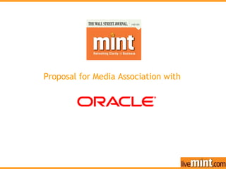 Our Offerings Proposal for Media Association with 