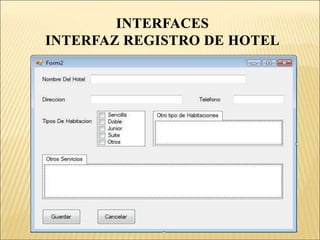 ANALIZAR LOS REQUERIMIENTOS DEL SISTEMA DE INFORMACIÓNALQUILER DE SALON Con esta se desea obtener una información clara y objetiva de los salones con que cuenta el hotel, saber quien lo alquila y cuantas veces en el mes o en el año lo alquila, si es cliente ocasional o habitual, y el estado en el que se encuentra el salón que se pretende alquilar.