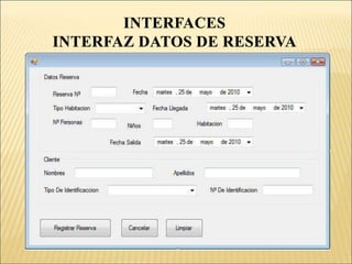 ANALIZAR LOS REQUERIMIENTOS DEL SISTEMA DE INFORMACIÓNRESERVACon esta tabla lo que se pretende es saber cual hotel escogió el cliente o huésped, para así mismo saber cuál es la fecha de llegada al hotel y la posible fecha de salida de este mismo, cuantas habitaciones necesitara el cliente o huésped,  como así mismo el tipo de habitación.