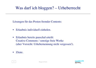 Bloggen & Recht auf der re-publica09