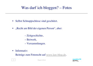 Bloggen & Recht auf der re-publica09