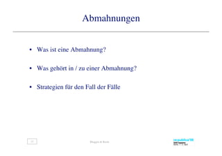 Bloggen & Recht auf der re-publica09