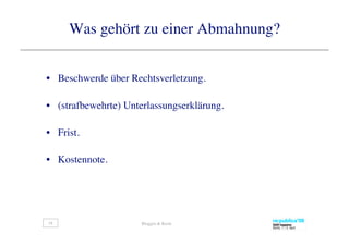 Bloggen & Recht auf der re-publica09