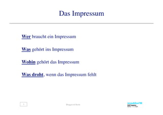 Bloggen & Recht auf der re-publica09