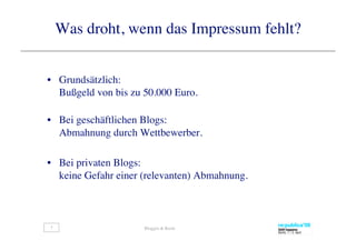 Bloggen & Recht auf der re-publica09