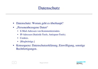 Bloggen & Recht auf der re-publica09