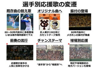 選手別応援歌から考えるプロ野球 外野スタンドに文化あり