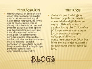 Blogs