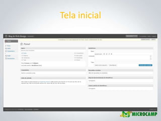 Tela inicial
 