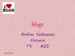 blogs
Andrea Velázquez
Fonseca
1°C #25
29/01/2015 1
 