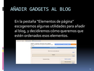 ACCESO AL BLOG	Una vez creado nuestro flamante blog necesitaremos saber como acceder a él, y como decirle a los demás dónde pueden visitarnos. Podemos querer acceder a la “zona pública” o a la “zona de administración”16