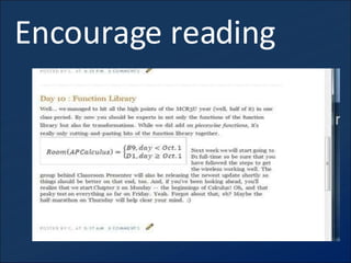 Encourage reading 