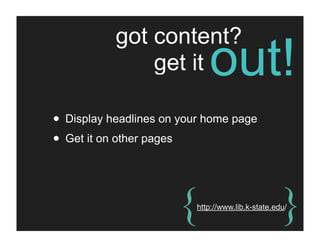 Blogs: less what, more how, more wow