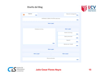 Diseño del Blog
Julio Cesar Flores Neyra 15
 