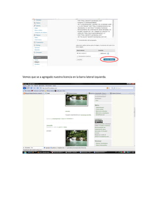 Vemos que se a agregado nuestra licencia en la barra lateral izquierda.
 