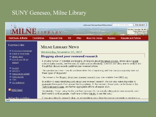 SUNY Geneseo, Milne Library 