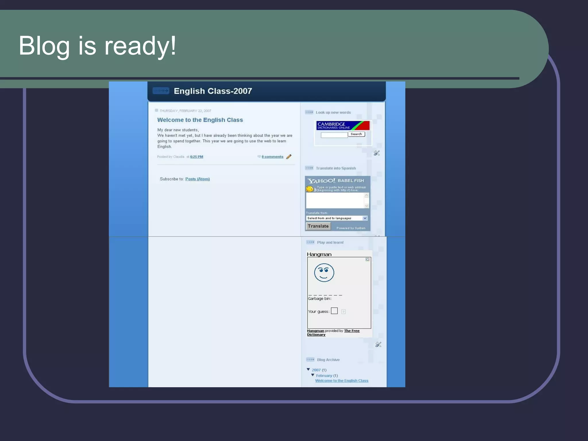 Blog is ready! 
