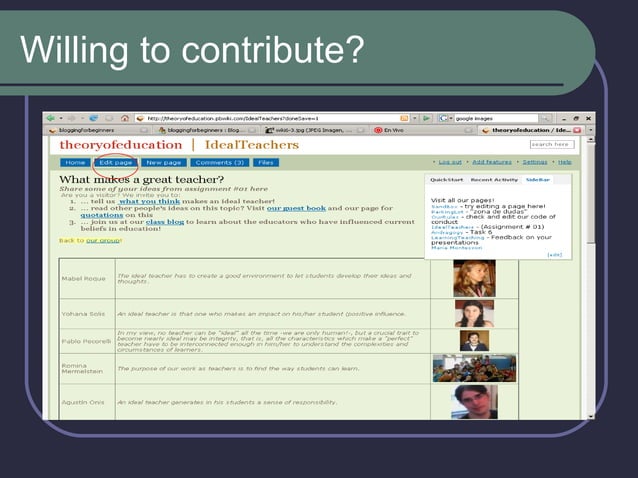 Blogs and Wikis