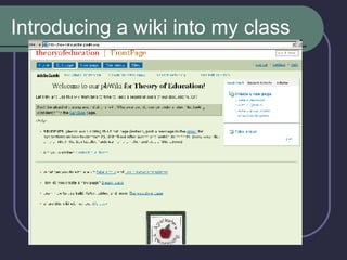 Introducing a wiki into my class 