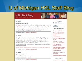 U of Michigan HSL Staff Blog 
