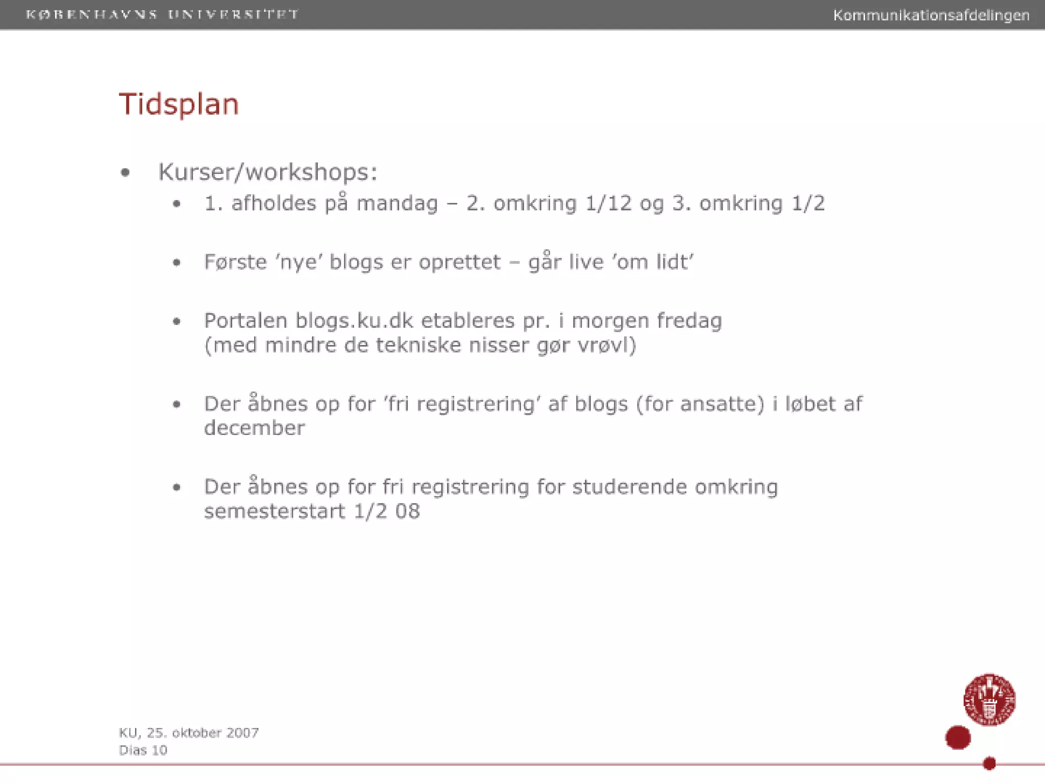 Blogs På Ku Til Webkoo Oktober 2007