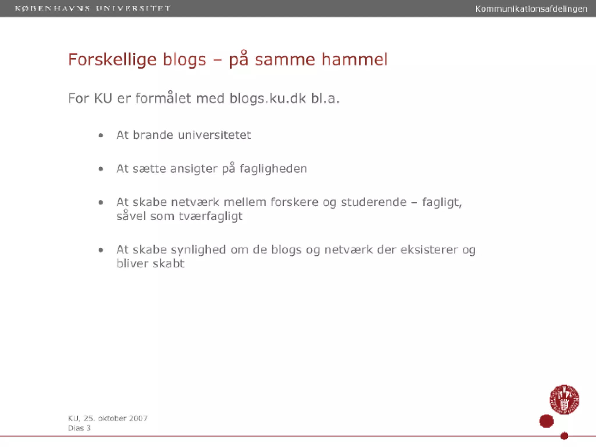 Blogs På Ku Til Webkoo Oktober 2007