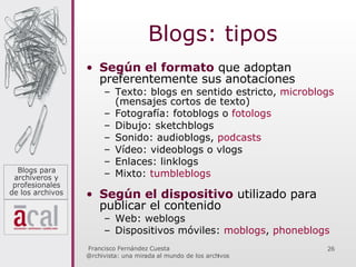 Blogs para archiveros y profesionales de los archivos | PPT
