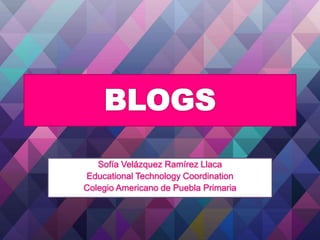 Sofía Velázquez Ramírez Llaca
Educational Technology Coordination
Colegio Americano de Puebla Primaria