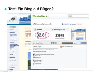Jost Broichmann
wemagblog.com
Toller Nebeneffekt
‣ Mit Blogs gewinnen Sie Besucher!
‣ Und zwar nicht über den Preis, sondern
über andere Themen
 