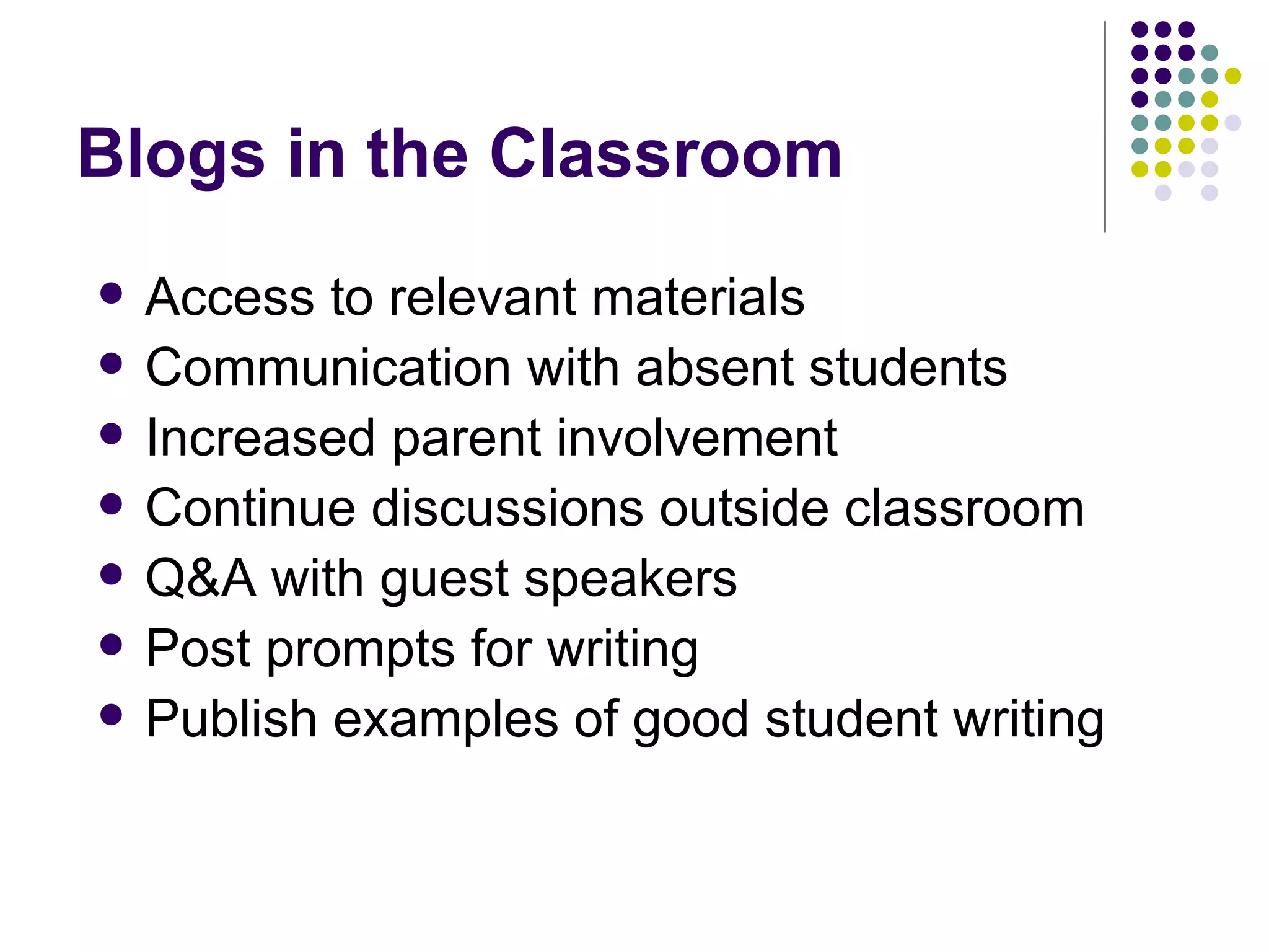 Blogs & Wikis in the Classroom PPT Free Download
