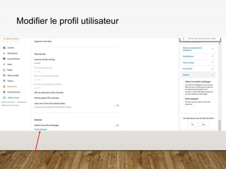Modifier le profil utilisateur
 