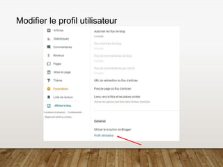 Modifier le profil utilisateur
 