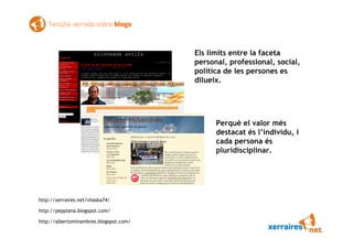 Xerrada tertúlia sobre blogs