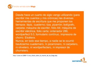 Xerrada tertúlia sobre blogs