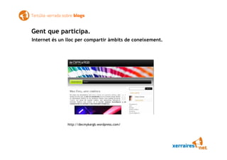 Xerrada tertúlia sobre blogs