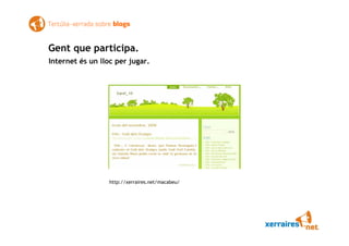 Xerrada tertúlia sobre blogs