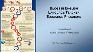Blogs in English Language Teacher Education Programs | PPTX