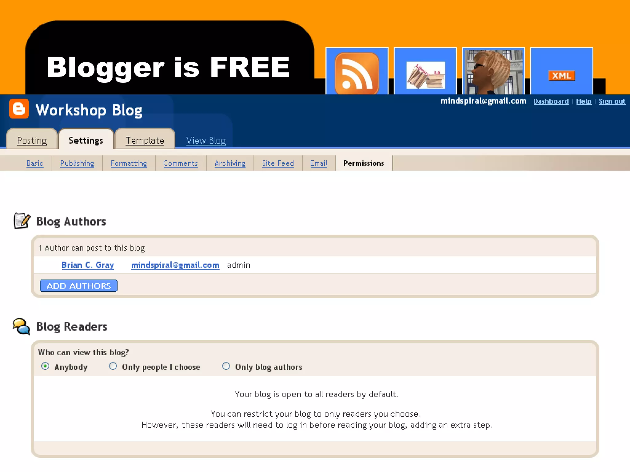 Blogger is FREE 