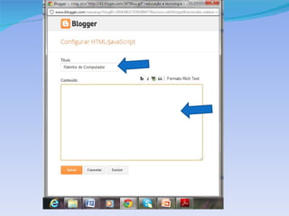 Blogs como gerenciar