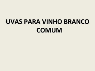 UVAS PARA VINHO BRANCO COMUM 