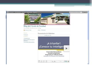 Presentación de Slideshare en su blog