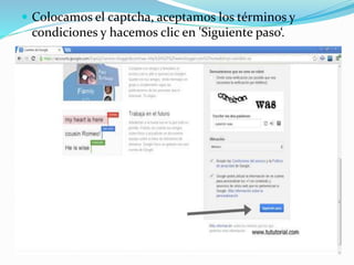  Colocamos el captcha, aceptamos los términos y
condiciones y hacemos clic en 'Siguiente paso‘.
 