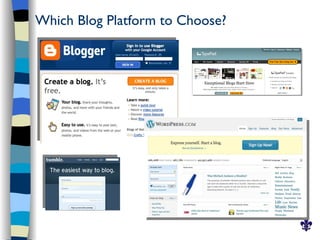 Which Blog Platform to Choose?
 