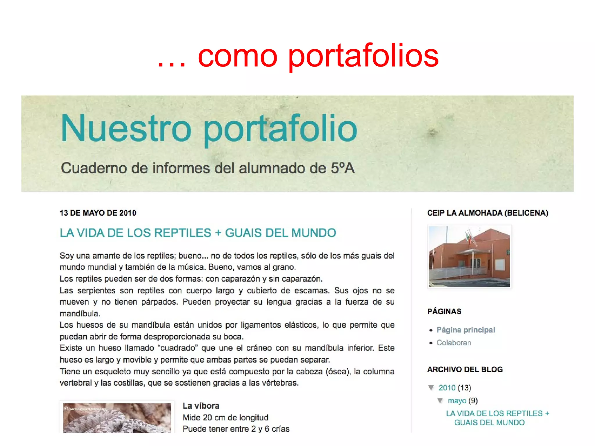 …  como portafolios 